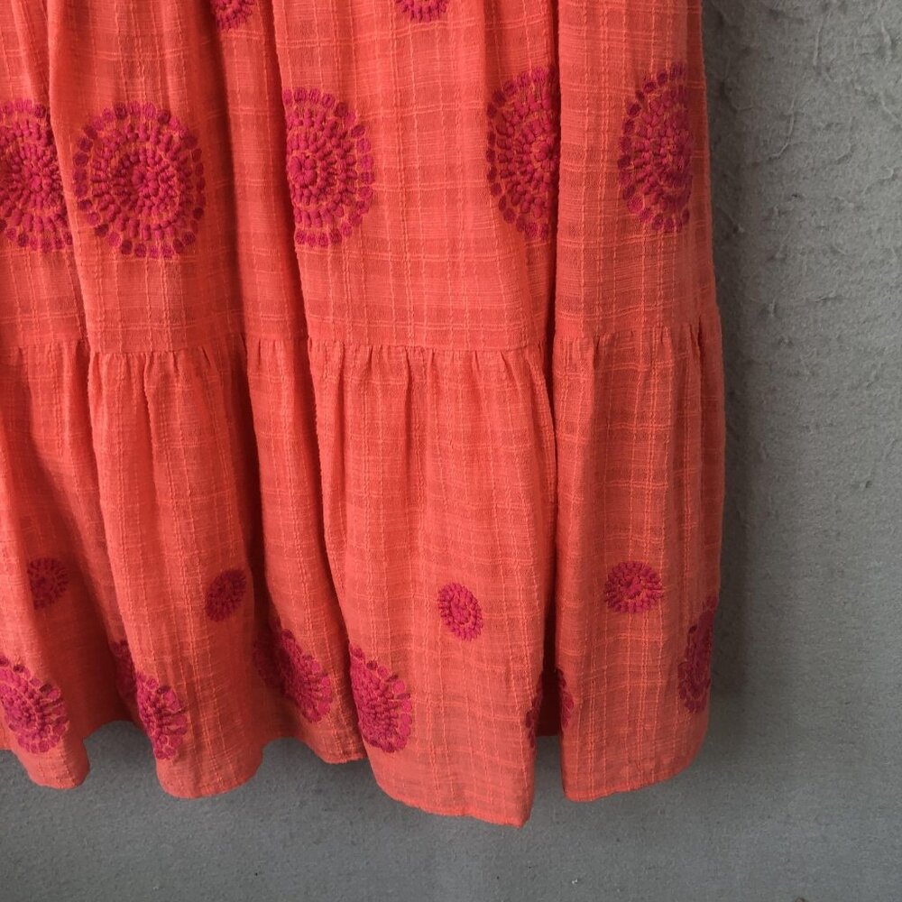 Uncle Frank Dress Womens XS Orange Pink Many Medallions Boho Embroidered NWT - Picture 11 of 16